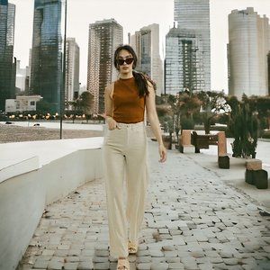 19166  KanCan Linen Wide Leg Pants